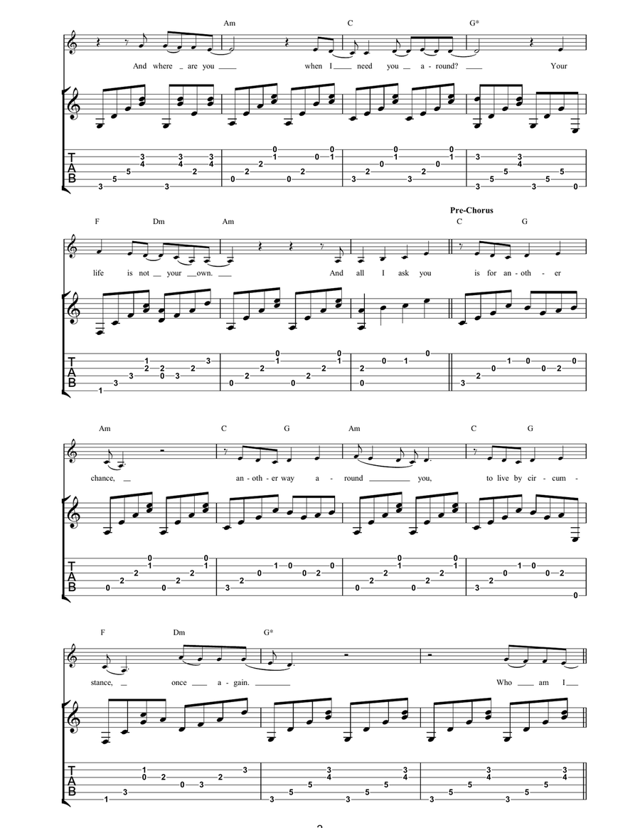 Crestfallen Crestfallen Acoustic Guitar scores gallery preview page 2