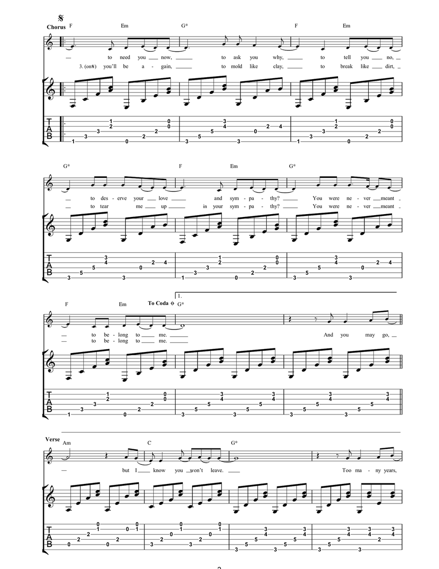 Crestfallen Crestfallen Acoustic Guitar scores gallery preview page 3
