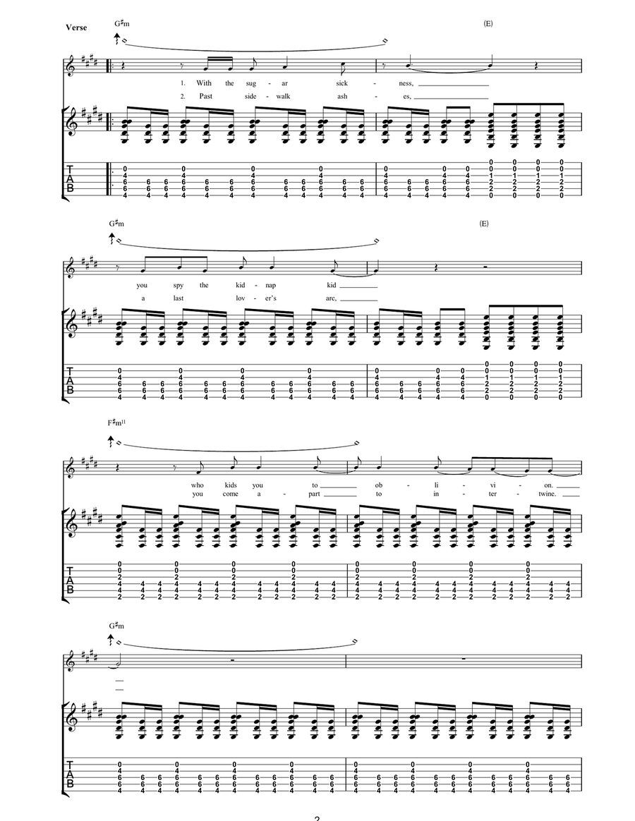 Daphne Descends Daphne Descends Acoustic Guitar scores gallery preview page 2