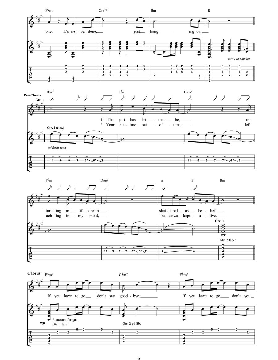For Martha For Martha Acoustic Guitar scores gallery preview page 3