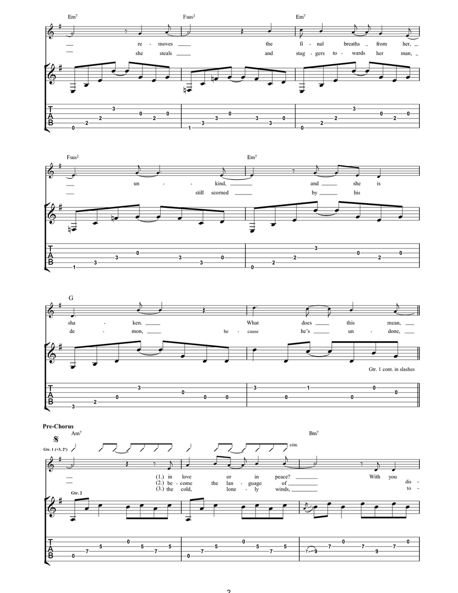 The Tale Of Dusty And Pistol Pete Acoustic Guitar scores gallery preview page 2