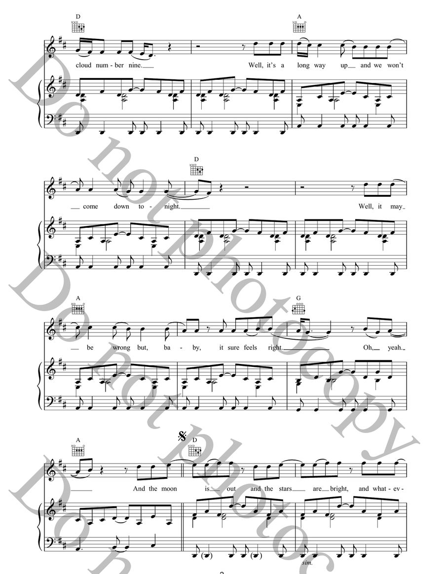 Cloud Number Nine Cloud Number Nine Piano, Vocal, Guitar scores gallery preview page 2