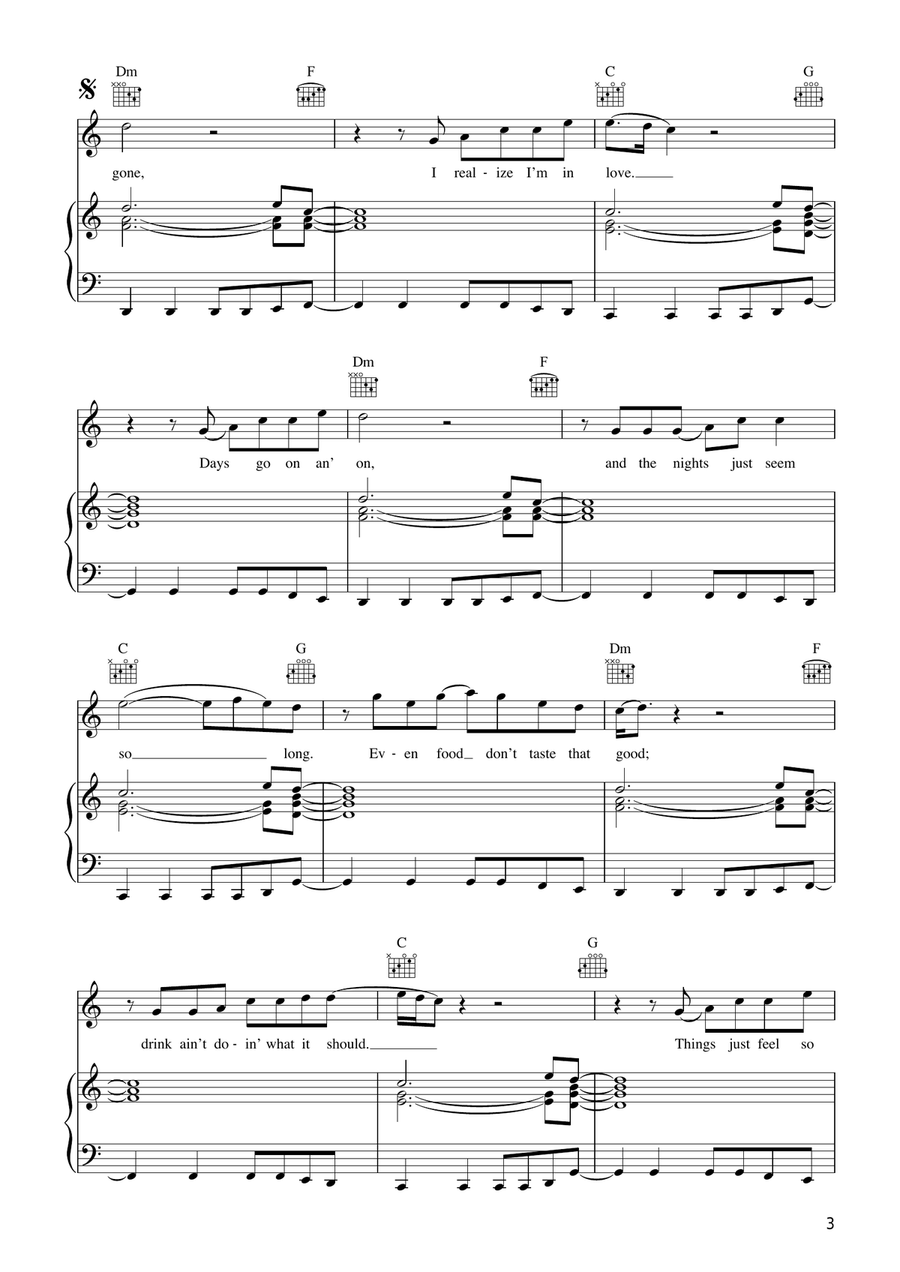 When You're Gone When You're Gone Piano, Vocal, Guitar scores gallery preview page 3