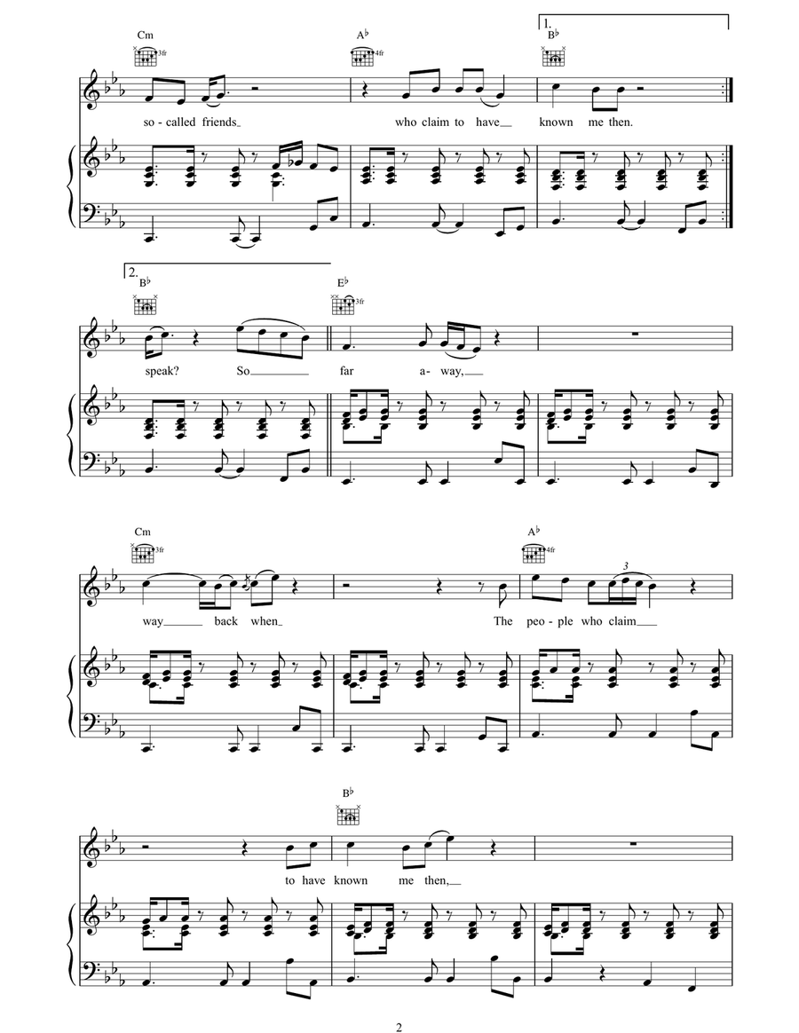 New Biography New Biography Piano, Vocal, Guitar scores gallery preview page 2