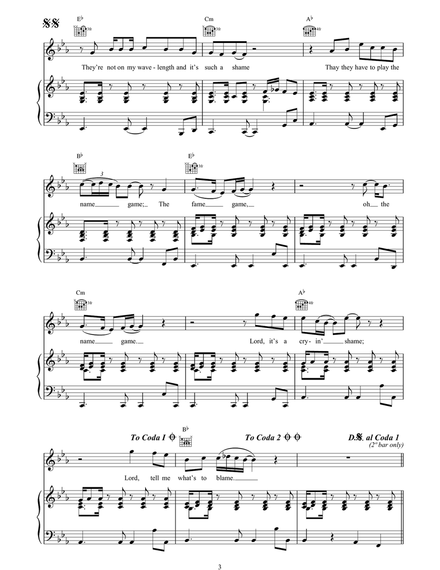 New Biography New Biography Piano, Vocal, Guitar scores gallery preview page 3
