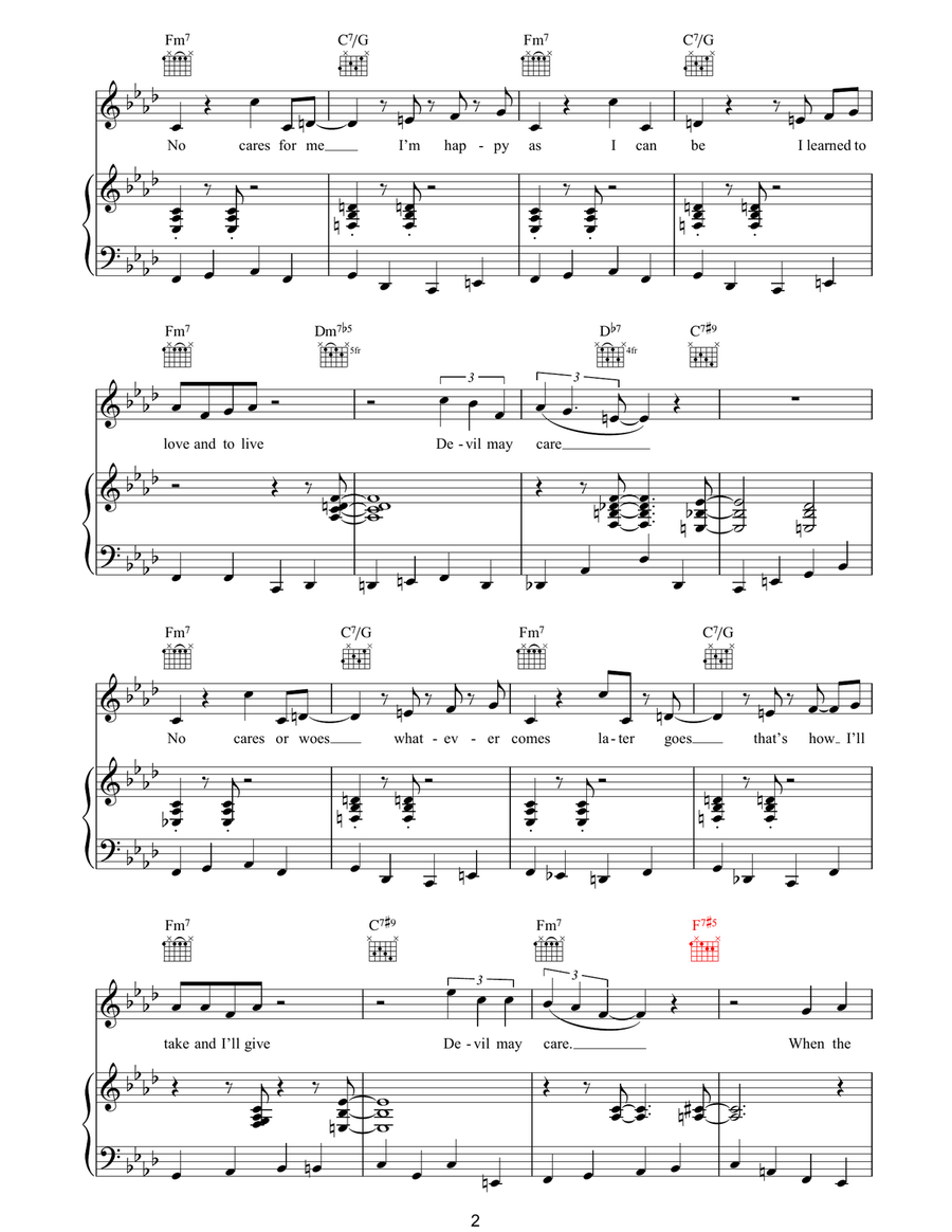 Devil May Care Devil May Care Guitar scores gallery preview page 2