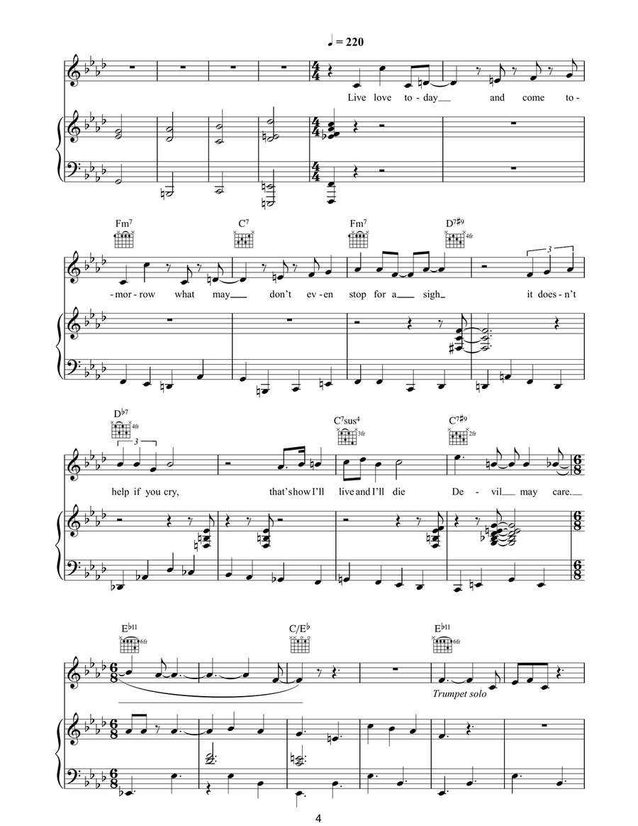 Devil May Care Devil May Care Guitar scores gallery preview page 4