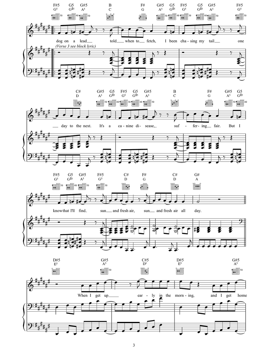Company Man Company Man Piano, Vocal, Guitar scores gallery preview page 3