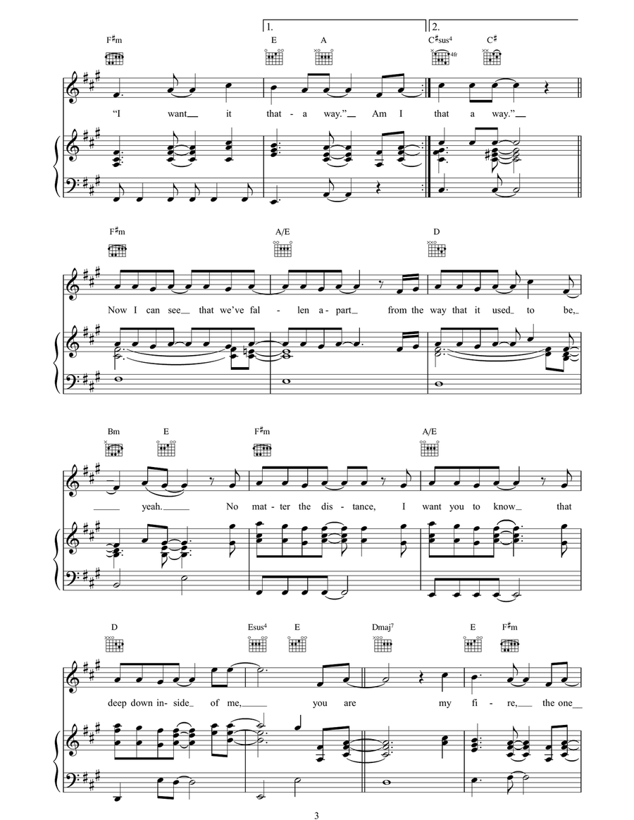 I Want It That Way I Want It That Way Piano, Vocal, Guitar scores gallery preview page 3