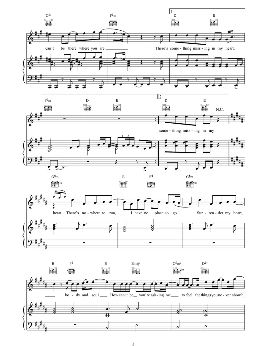Show Me The Meaning Of Being Lonely Piano, Vocal, Guitar scores gallery preview page 3