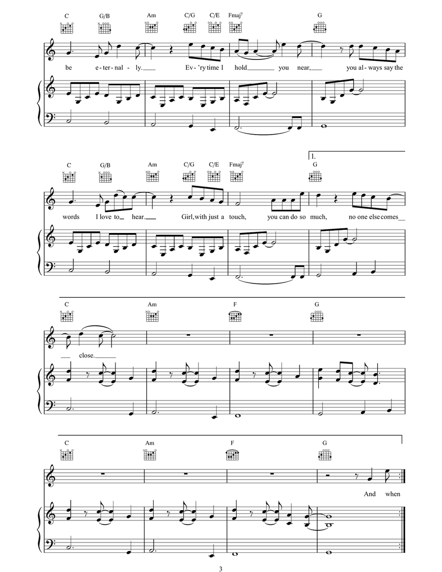 No One Else Comes Close No One Else Comes Close Piano, Vocal, Guitar scores gallery preview page 3