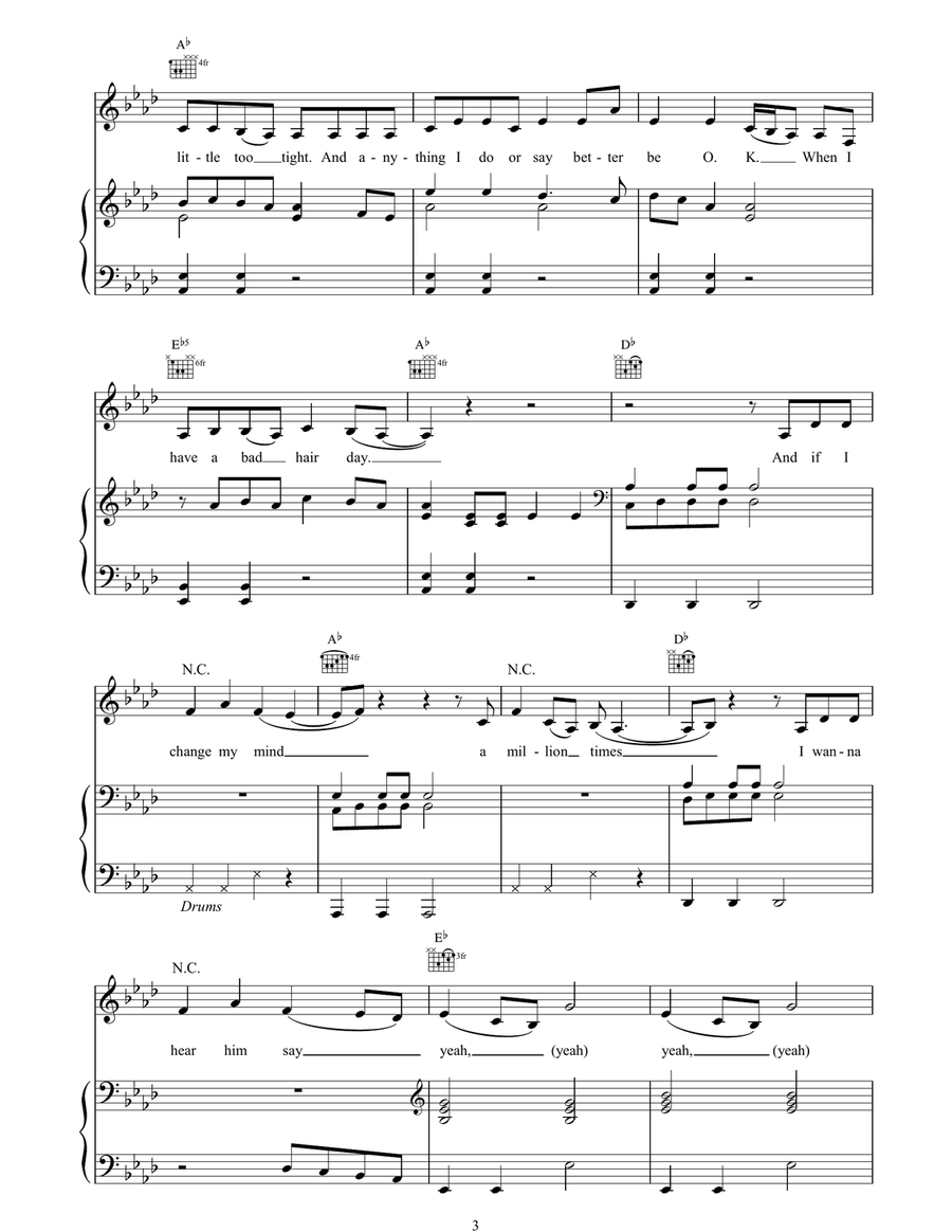 Any Man Of Mine Any Man Of Mine Piano, Vocal, Guitar scores gallery preview page 3