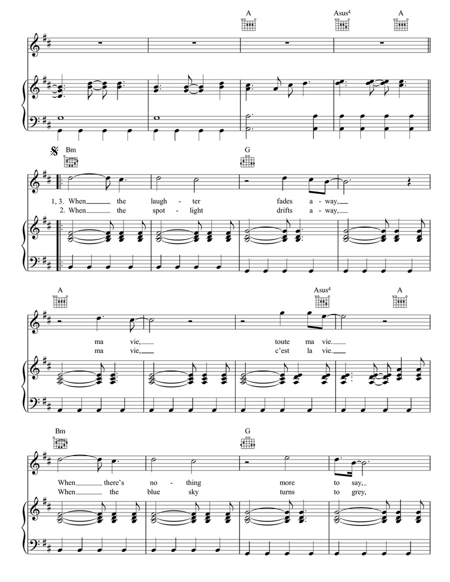 The Last Laugh Of The Laughter Piano, Vocal, Guitar scores gallery preview page 2