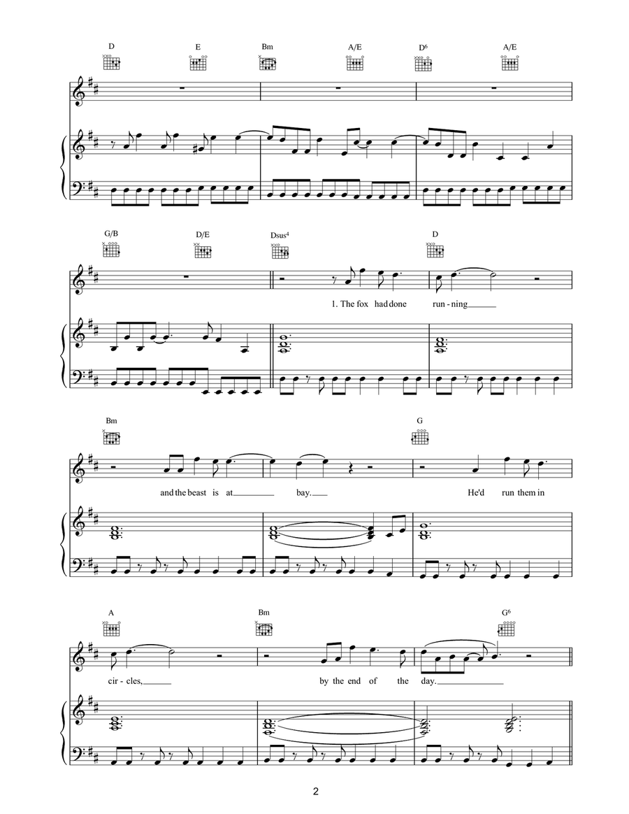 End Of The Game Piano, Vocal, Guitar scores gallery preview page 2