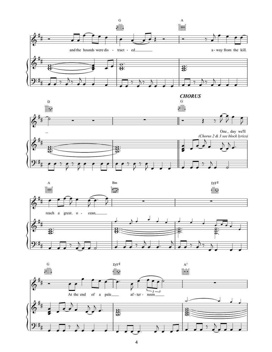 End Of The Game Piano, Vocal, Guitar scores gallery preview page 4