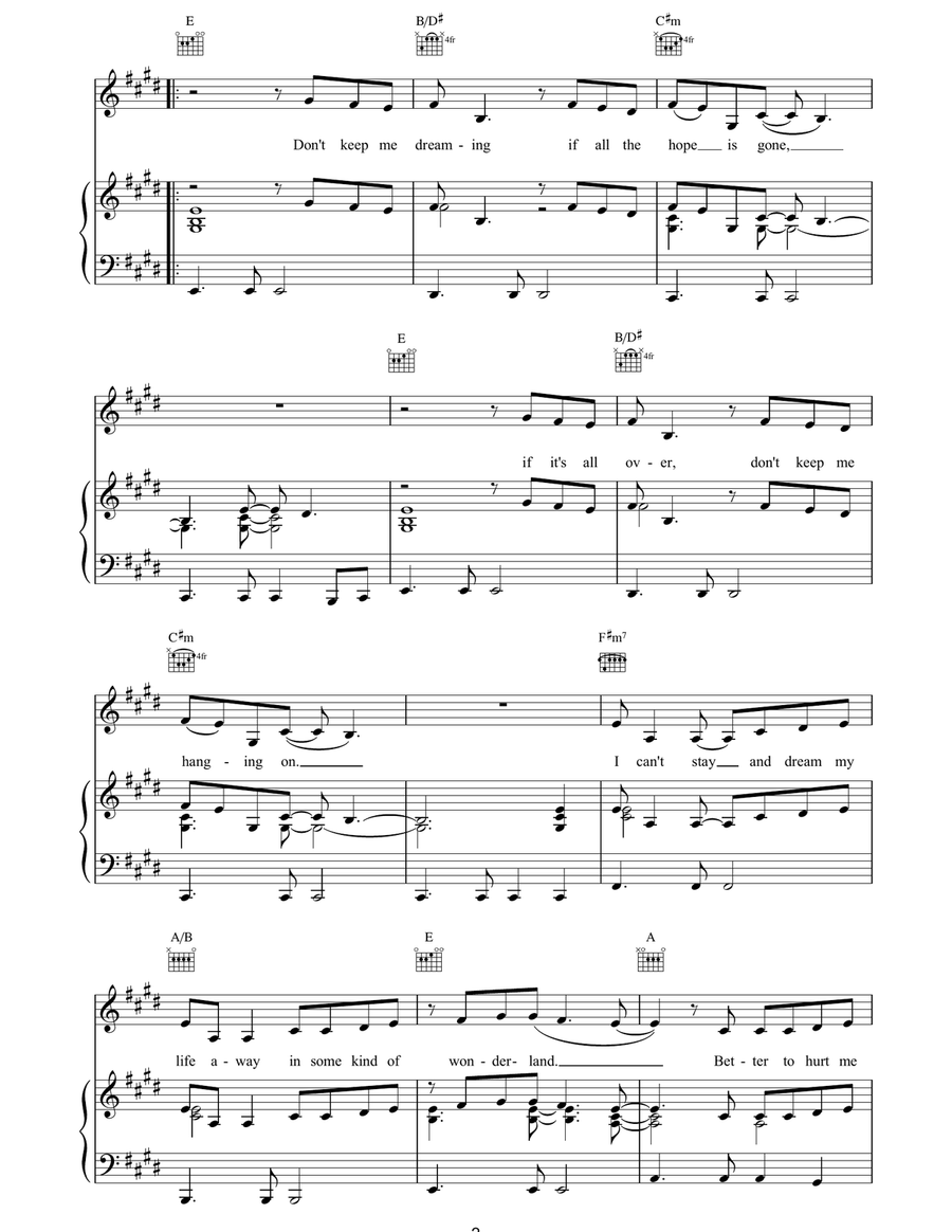 Make It Easy On Me Piano, Vocal, Guitar scores gallery preview page 2