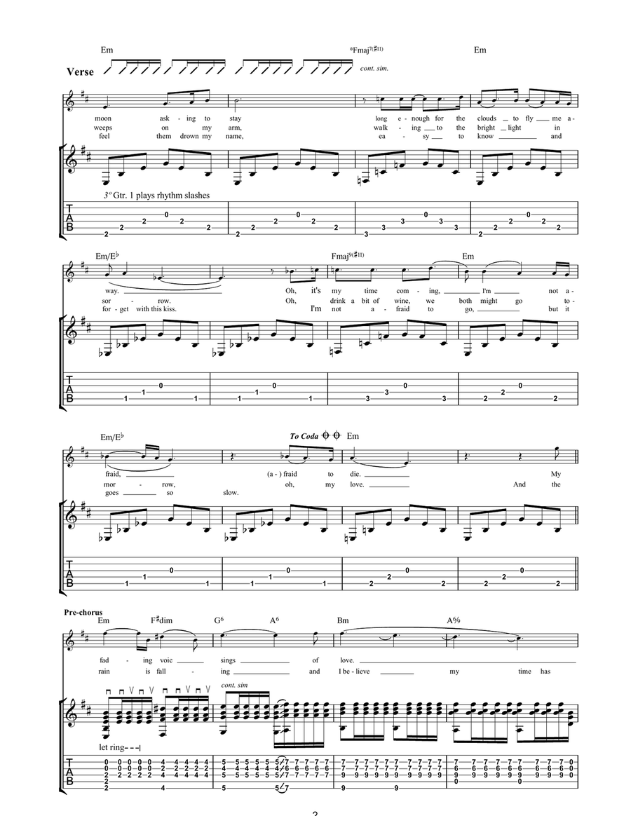 Grace Grace Acoustic Guitar scores gallery preview page 2