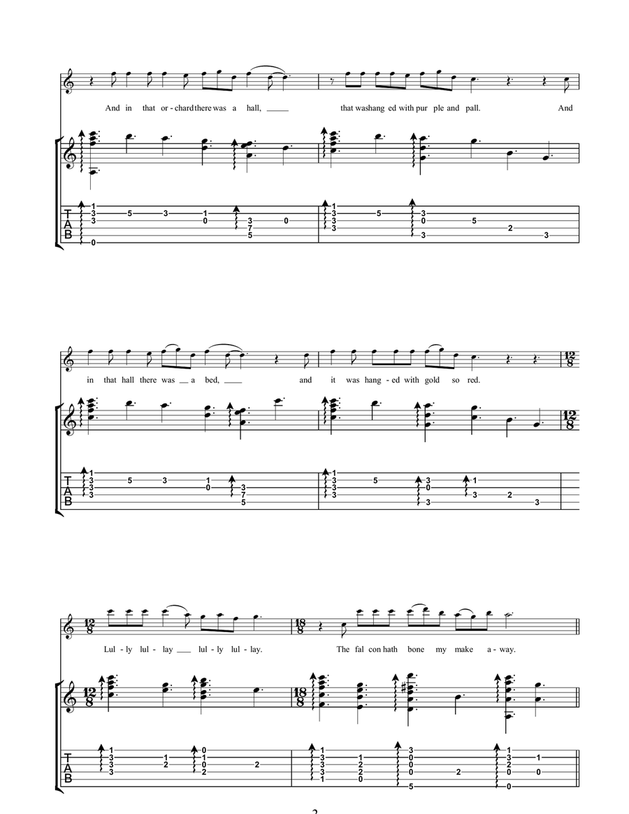 Corpus Christi Carol Acoustic Guitar scores gallery preview page 2