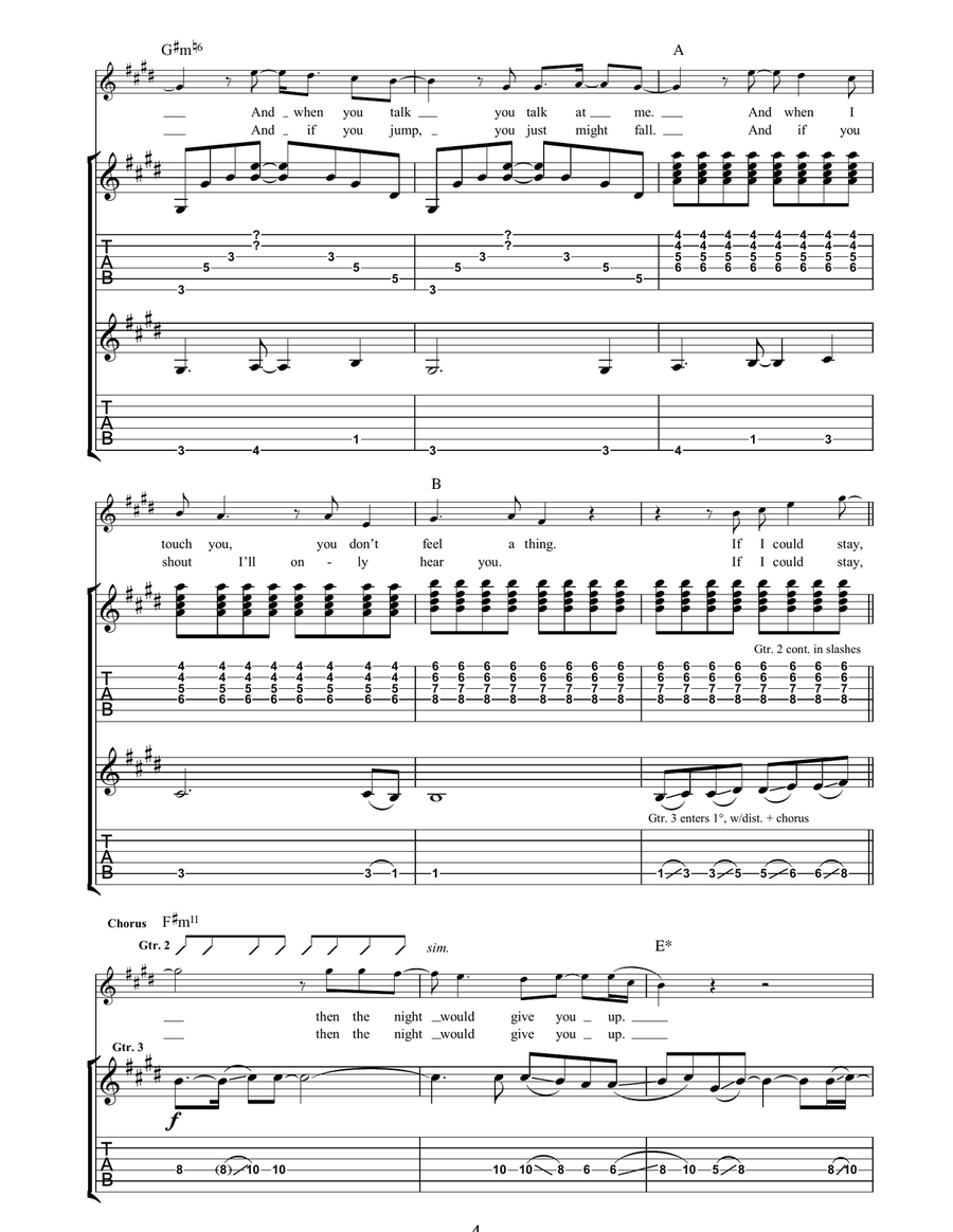 Stay (Faraway, So Close) Stay (Faraway, So Close) Acoustic Guitar scores gallery preview page 4
