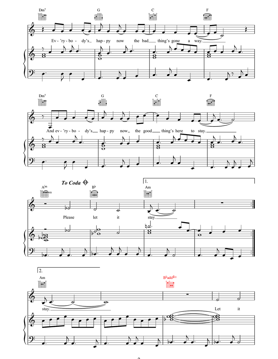 I Saved The World Today I Saved The World Today Piano, Vocal, Guitar scores gallery preview page 3