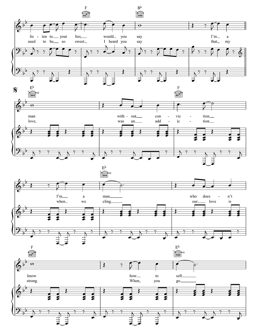 Karma Chameleon Karma Chameleon Piano, Vocal, Guitar scores gallery preview page 2