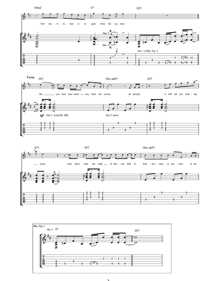 The Sky Is A Landfill The Sky Is A Landfill Acoustic Guitar scores gallery preview page 3