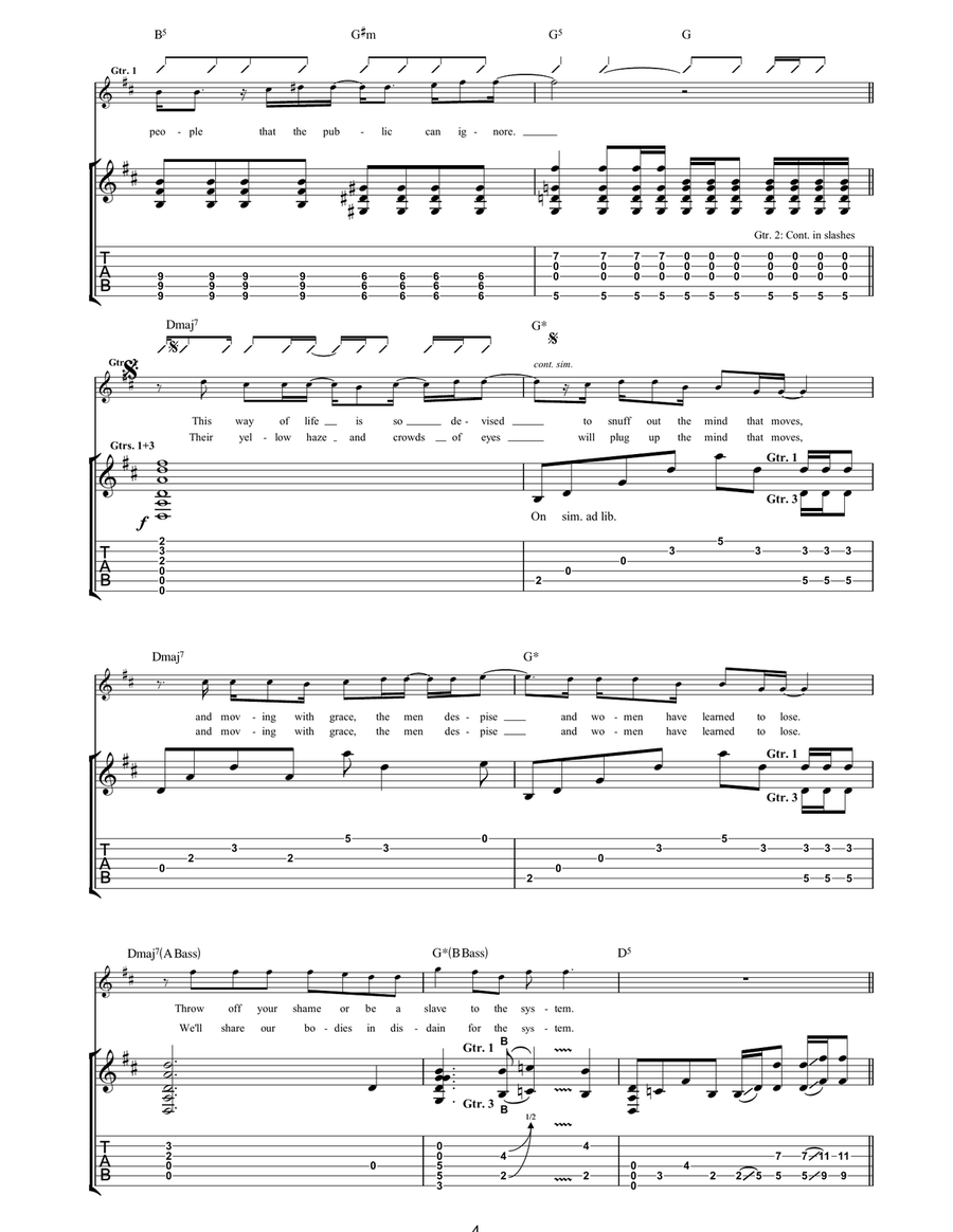 The Sky Is A Landfill The Sky Is A Landfill Acoustic Guitar scores gallery preview page 4