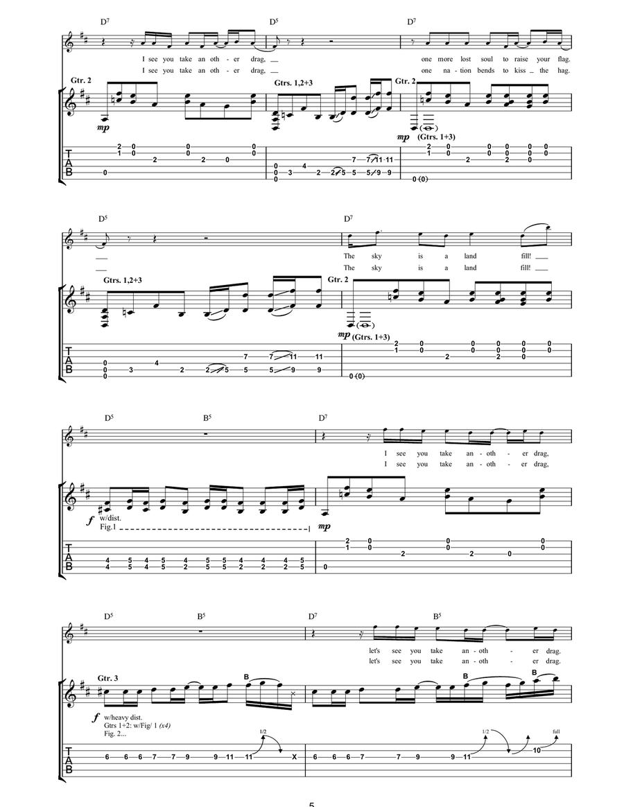 The Sky Is A Landfill The Sky Is A Landfill Acoustic Guitar scores gallery preview page 5