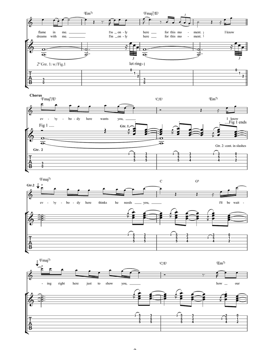 Everybody Here Wants You Everybody Here Wants You Acoustic Guitar scores gallery preview page 2