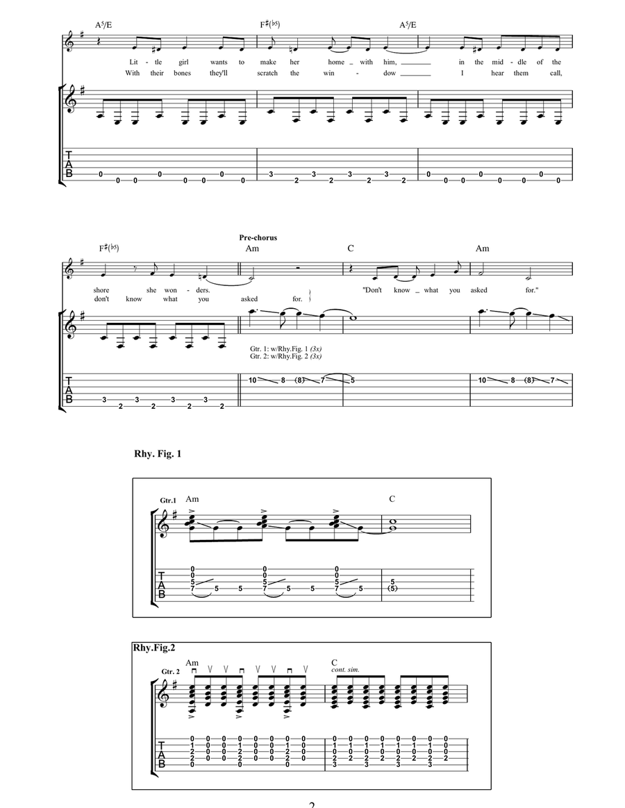 Nightmares By The Sea Nightmares By The Sea Acoustic Guitar scores gallery preview page 2