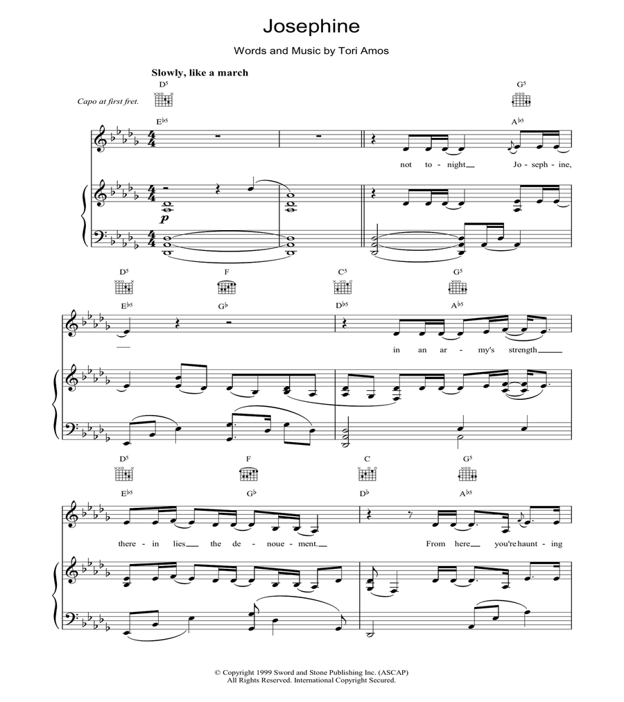 Josephine Acoustic Guitar scores gallery preview page 1