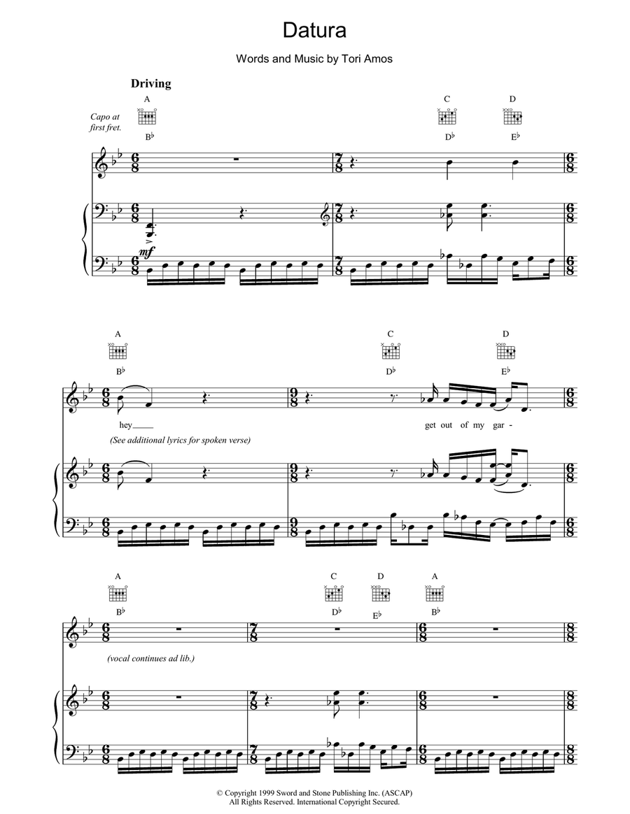 Datura Acoustic Guitar scores gallery preview page 1