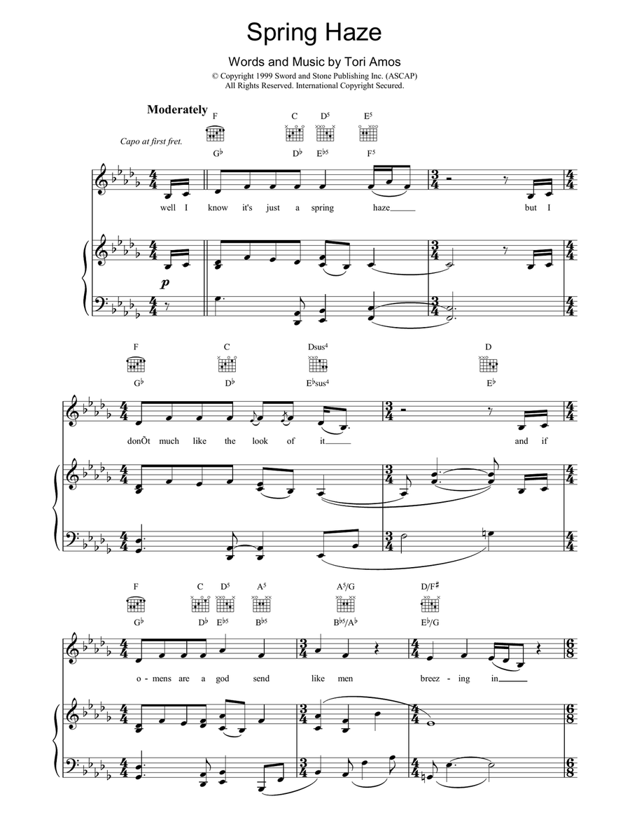 Spring Haze Acoustic Guitar scores gallery preview page 1