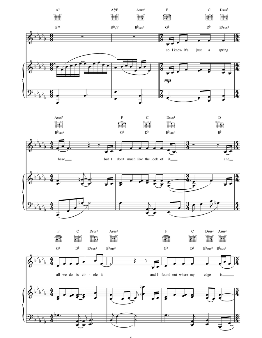 Spring Haze Acoustic Guitar scores gallery preview page 5
