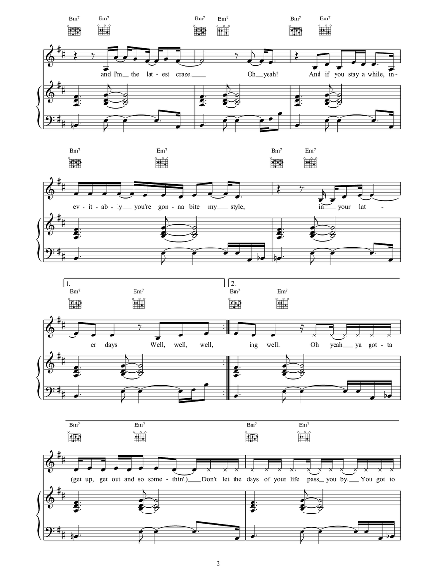 Do Something Do Something Piano, Vocal, Guitar scores gallery preview page 2