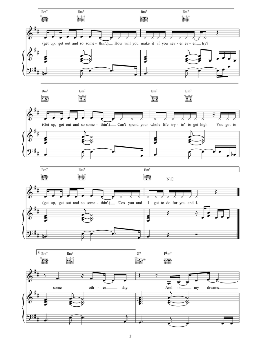 Do Something Do Something Piano, Vocal, Guitar scores gallery preview page 3