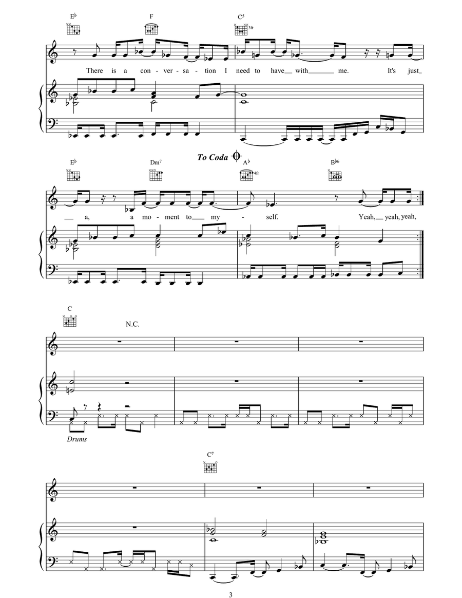 A Moment To Myself A Moment To Myself Piano, Vocal, Guitar scores gallery preview page 3
