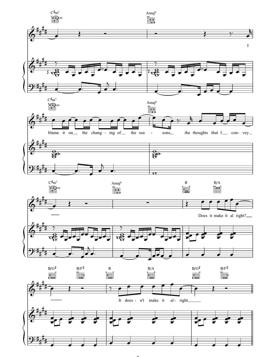 Roll It Over Roll It Over Piano, Vocal, Guitar scores gallery preview page 2