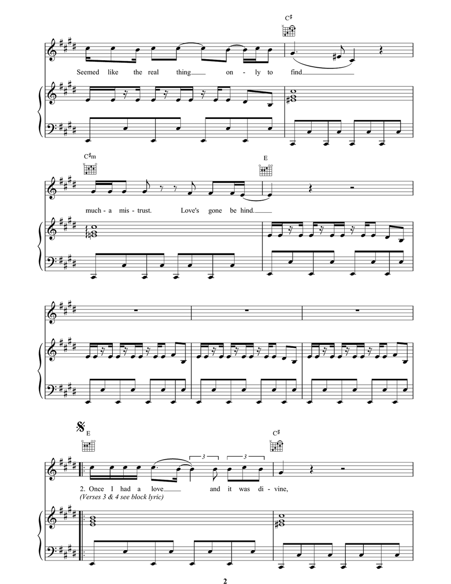 Heart Of Glass Heart Of Glass Piano, Vocal, Guitar scores gallery preview page 2