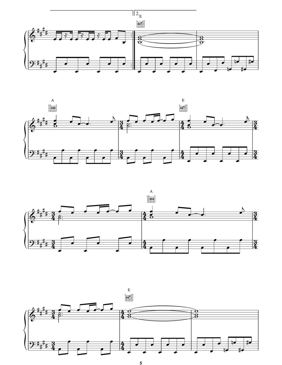 Heart Of Glass Heart Of Glass Piano, Vocal, Guitar scores gallery preview page 5