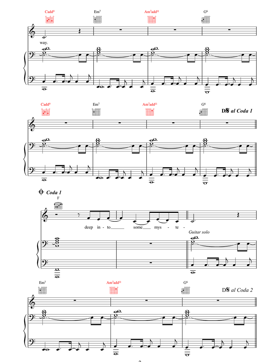 Please Forgive Me Please Forgive Me Piano, Vocal, Guitar scores gallery preview page 3