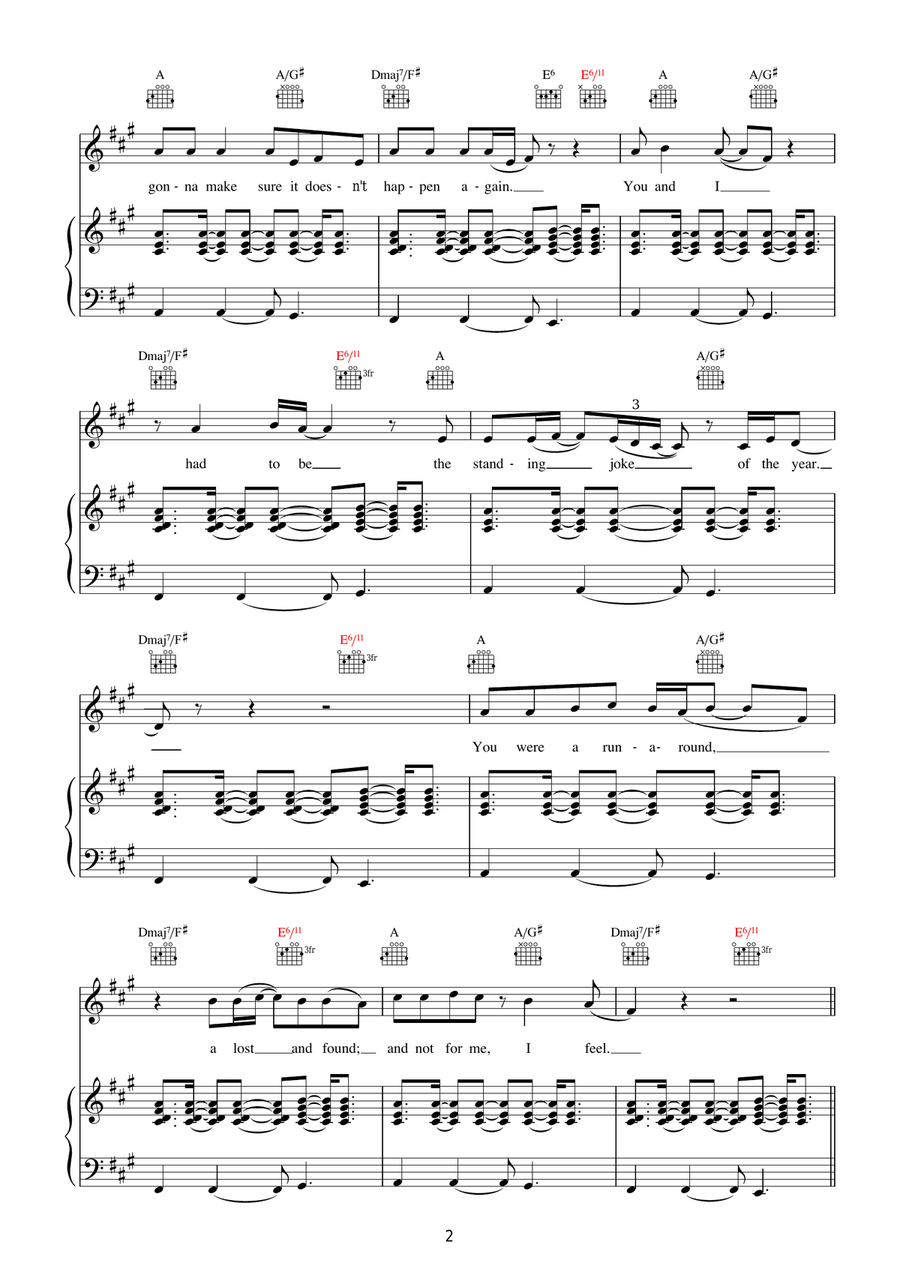 Say Hello, Wave Goodbye Acoustic Guitar scores gallery preview page 2