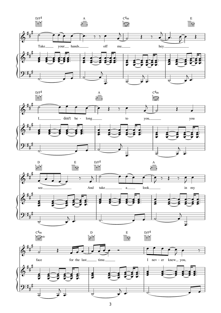 Say Hello, Wave Goodbye Acoustic Guitar scores gallery preview page 3