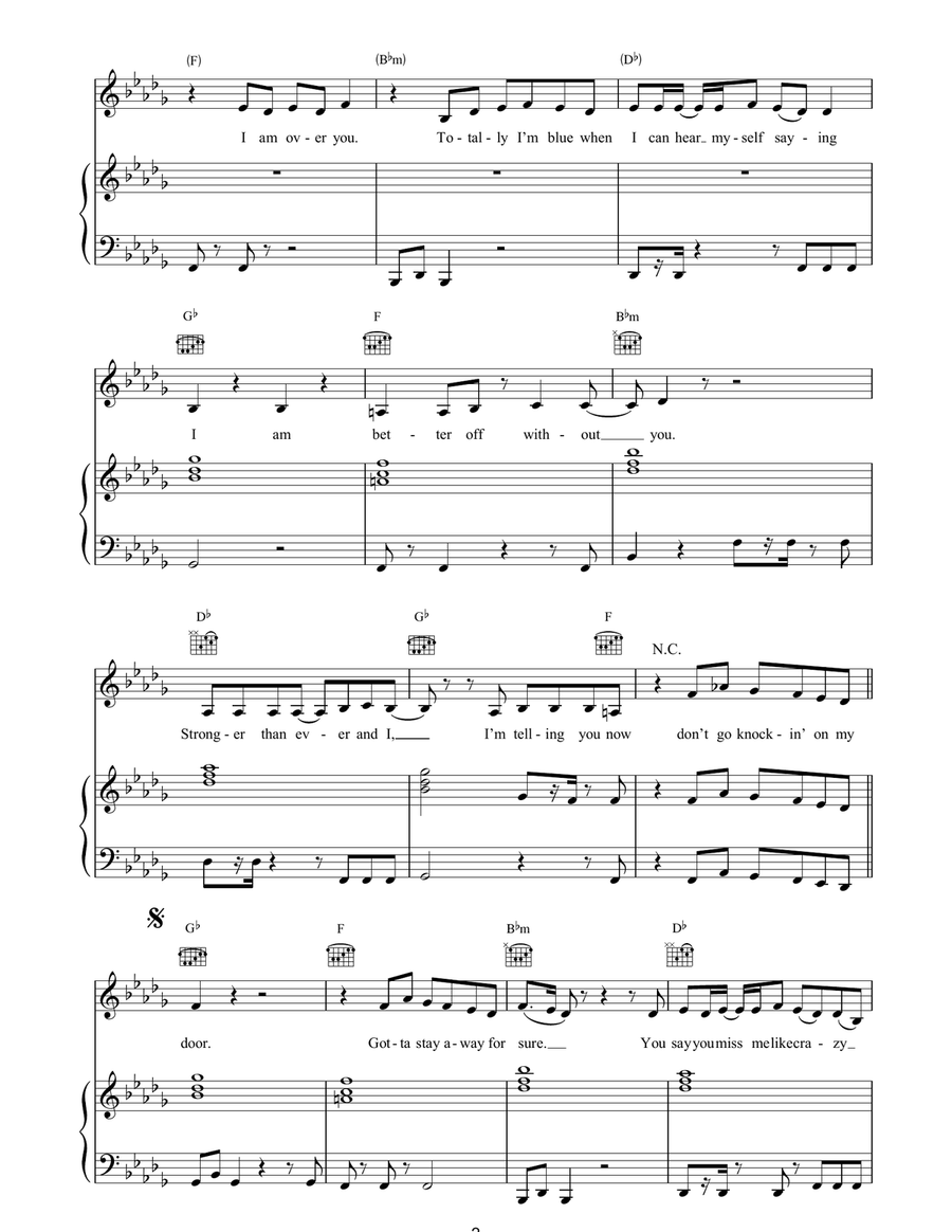 Don't Go Knockin' On My Door Acoustic Guitar scores gallery preview page 2