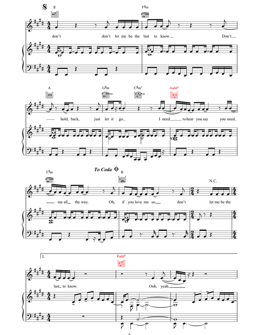 Don't Let Me Be The Last To Know Acoustic Guitar scores gallery preview page 3