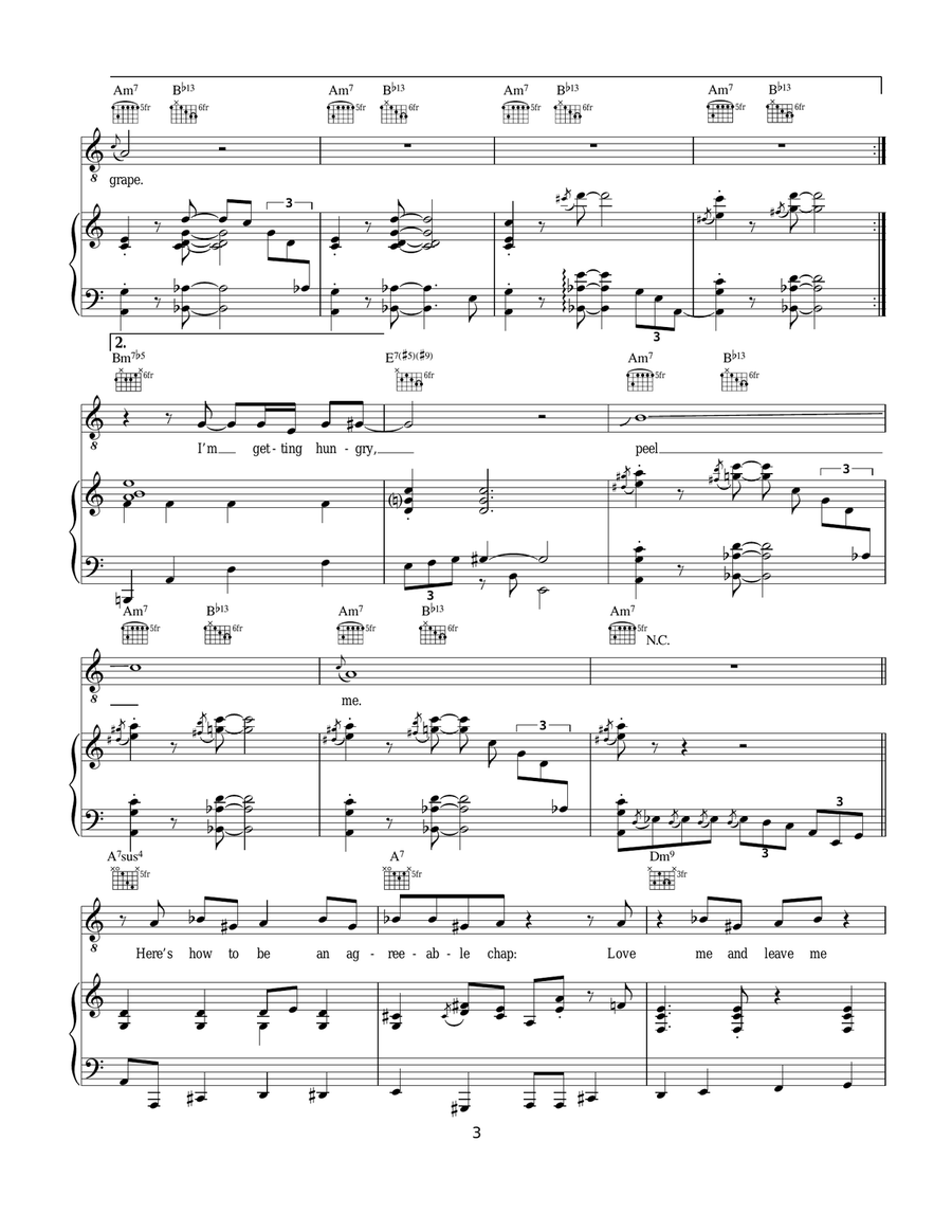Peel Me A Grape Peel Me A Grape Guitar scores gallery preview page 3
