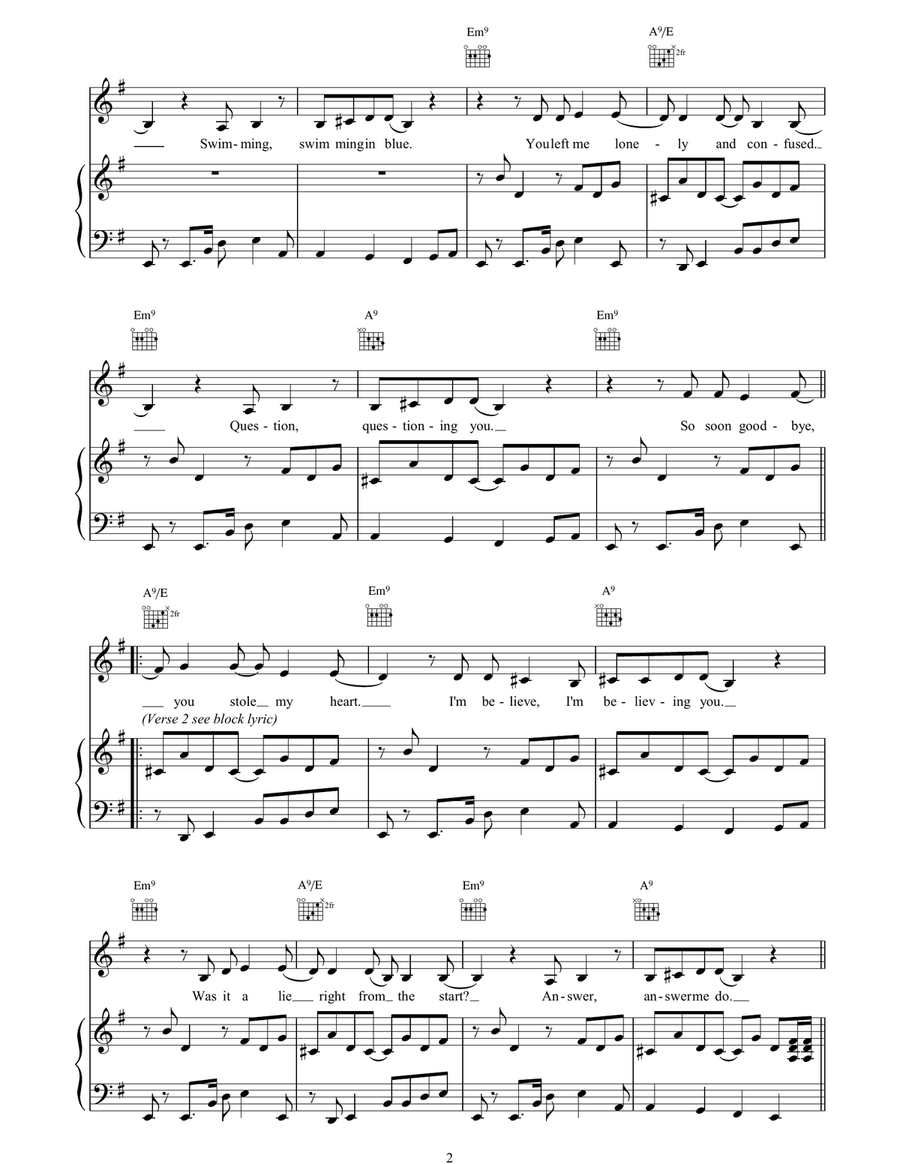 Give Me A Reason Give Me A Reason Piano, Vocal, Guitar scores gallery preview page 2