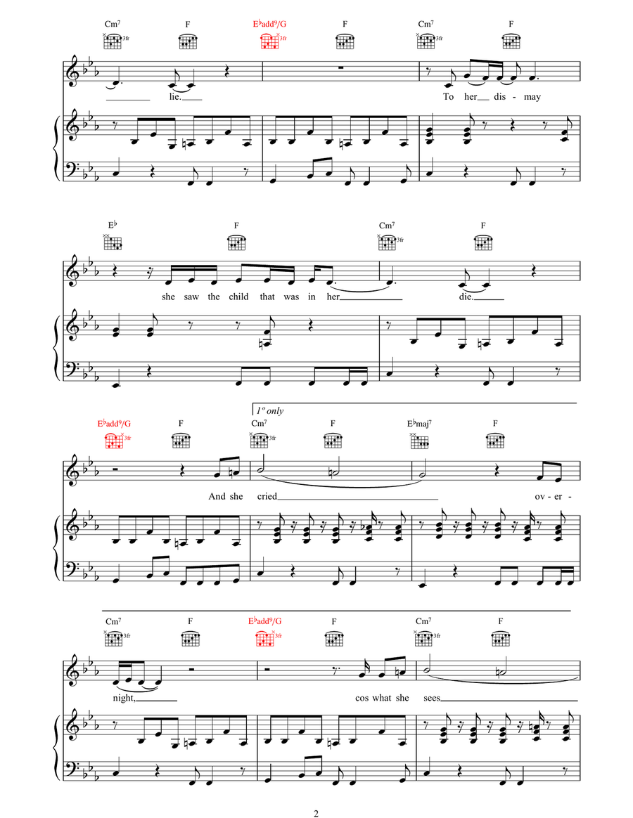 All In A Day All In A Day Piano, Vocal, Guitar scores gallery preview page 2