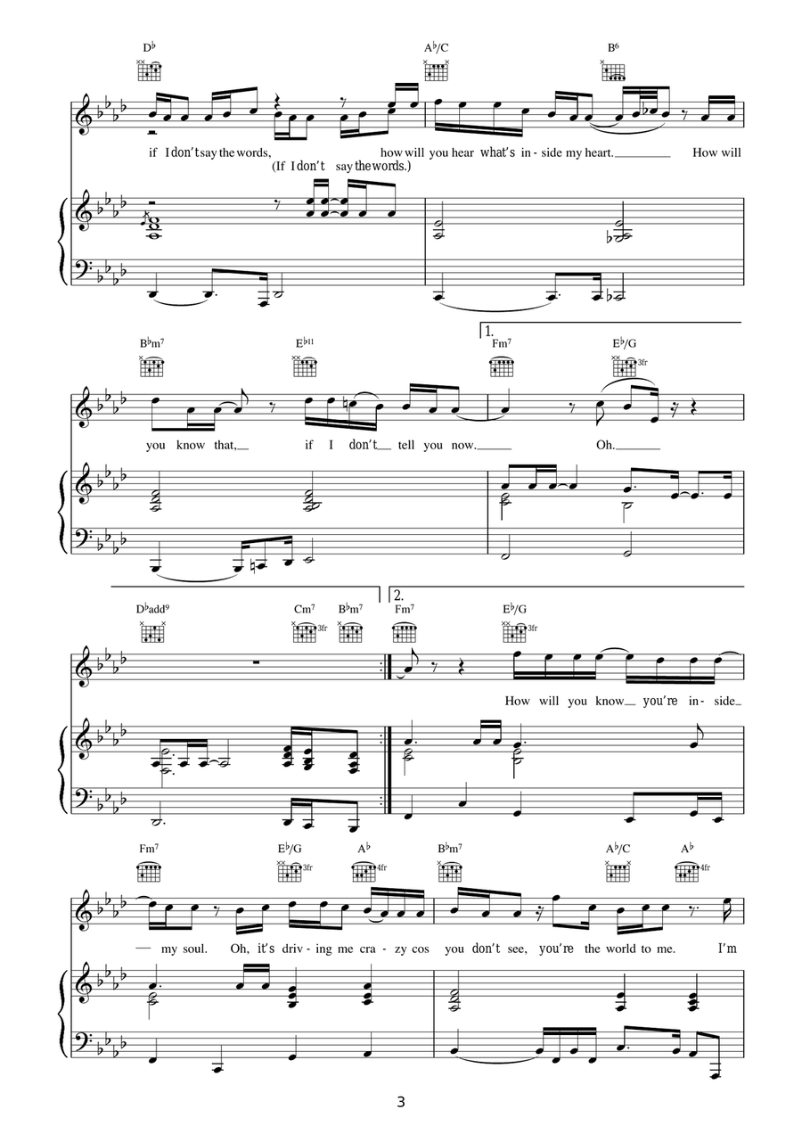 If I Don't Tell You Now Acoustic Guitar scores gallery preview page 3
