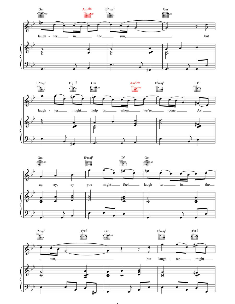 Summer Cycle Summer Cycle Piano, Vocal, Guitar scores gallery preview page 4